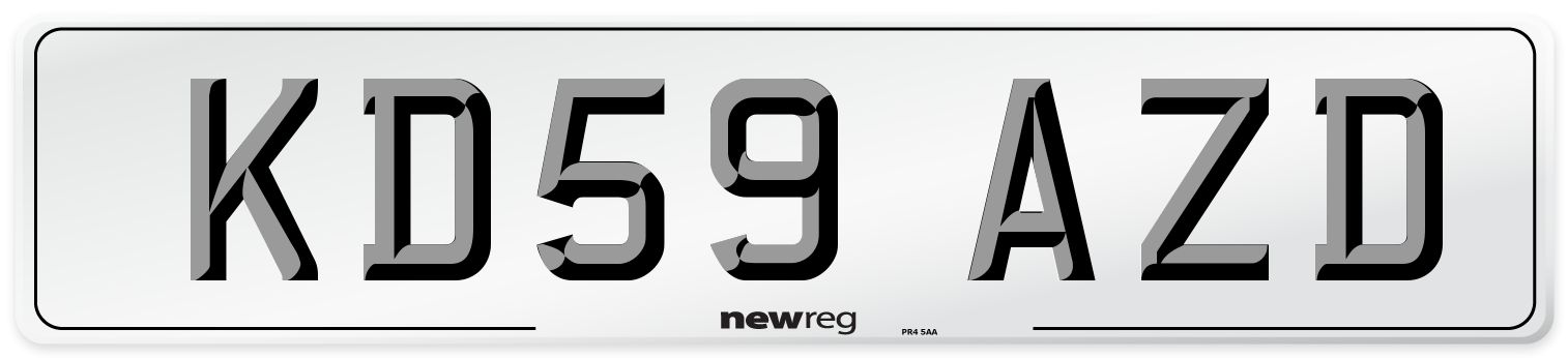 KD59 AZD Number Plate from New Reg